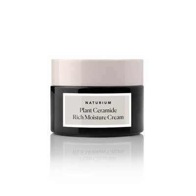 Naturium Plant Ceramide Rich Moisture Cream jar with black base and white label