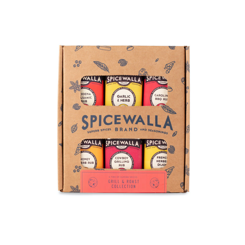 SpiceWalla grill & roast spice collection gift box with assorted mini spice tins
