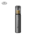 Handheld car air duster vacuum, dark gray cylinder with nozzle and control buttons