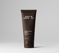 Hair styling paste tube, brown squeeze tube with label and flip-top cap