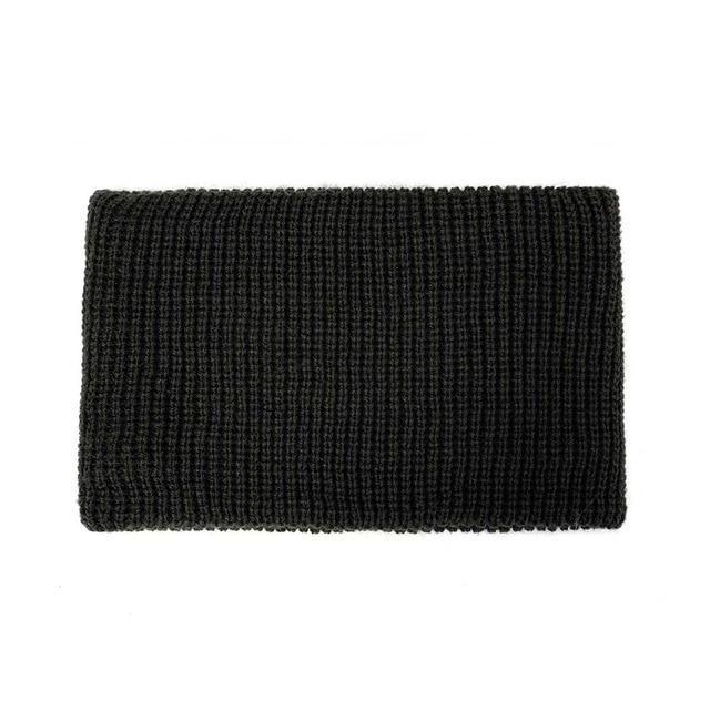 Dark gray ribbed knit baby scarf snood
