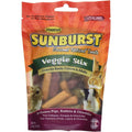 Natural veggie stix treat pouch for small animals, front view with veggie flavors