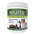 Holistic Total Body Support supplement jar for cats and dogs, front label view