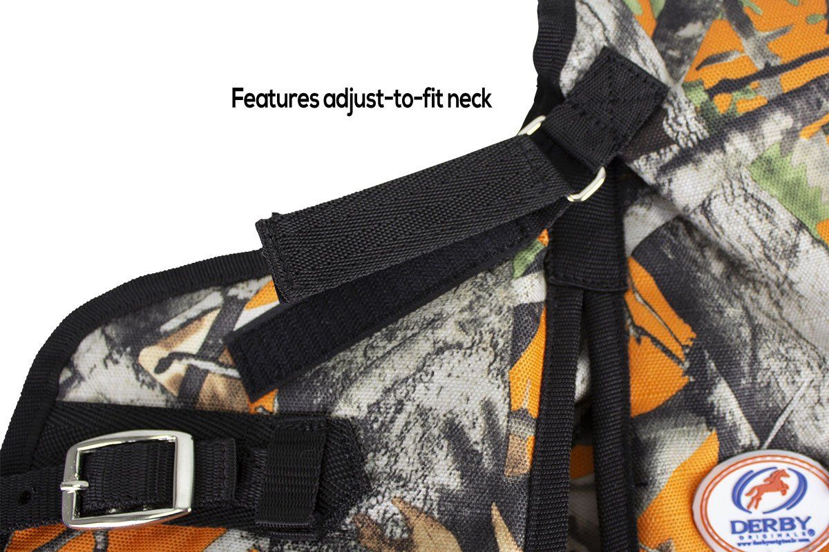 Adjustable-fit chest strap with metal buckle on insulated dog winter coat