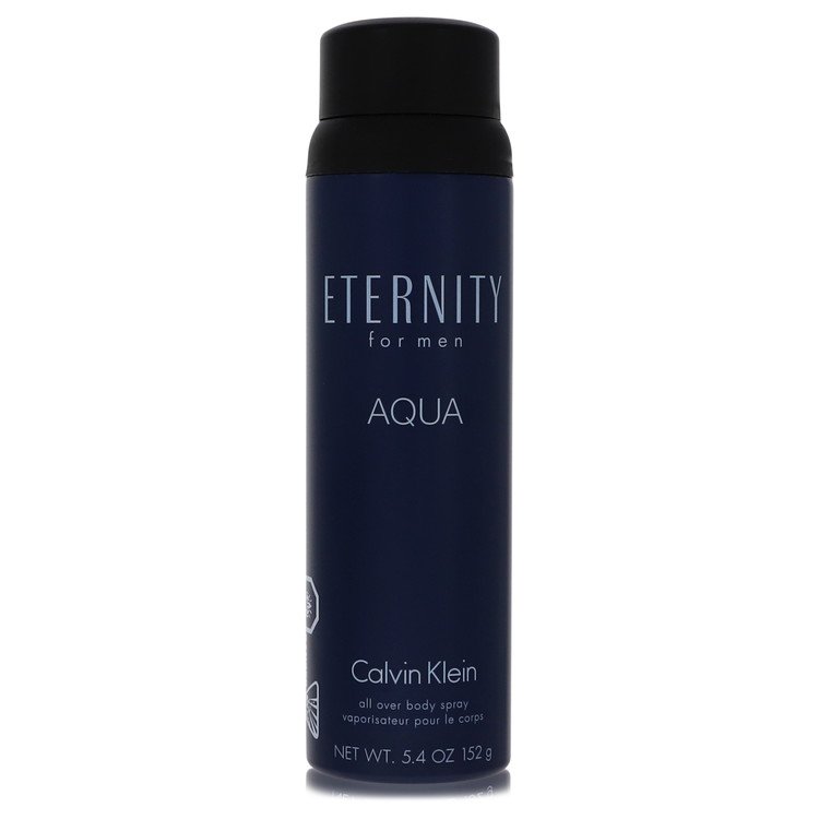 Eau de toilette spray can, Eternity Aqua for Men, dark blue with black cap