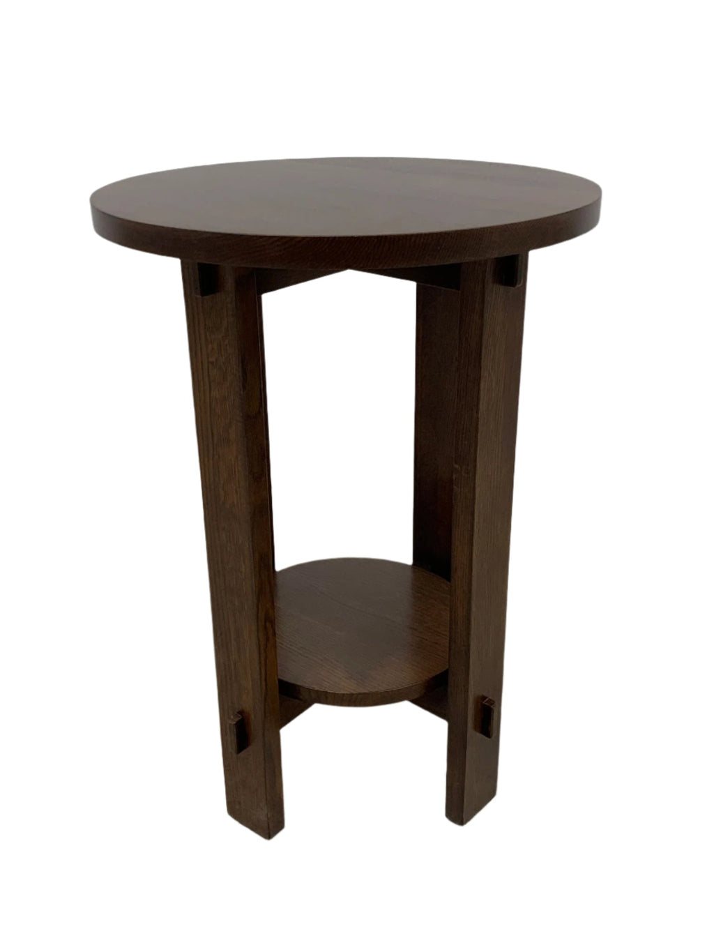 Mission Quarter Sawn White Oak Round End Table