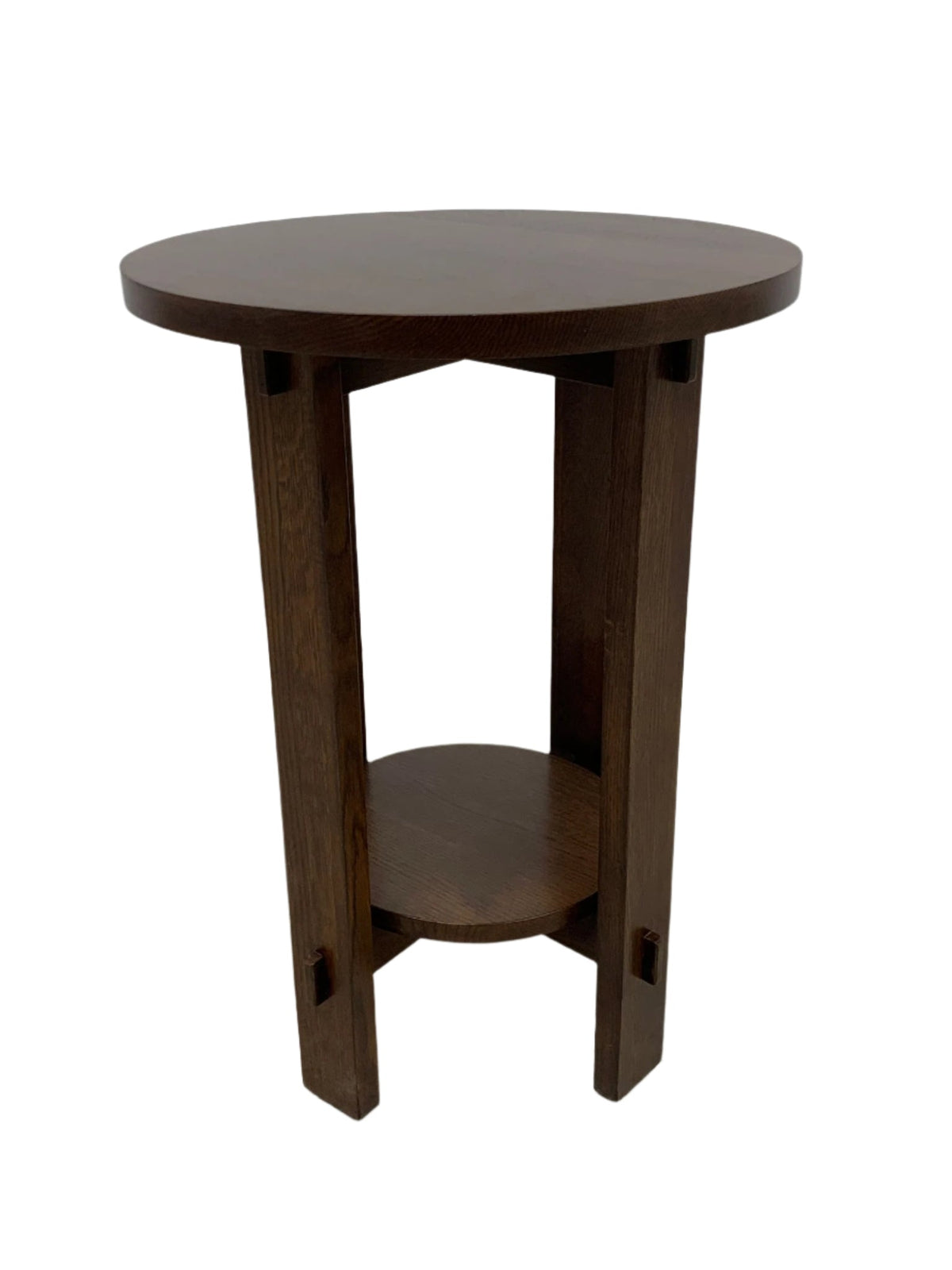 Mission Quarter Sawn White Oak Round End Table
