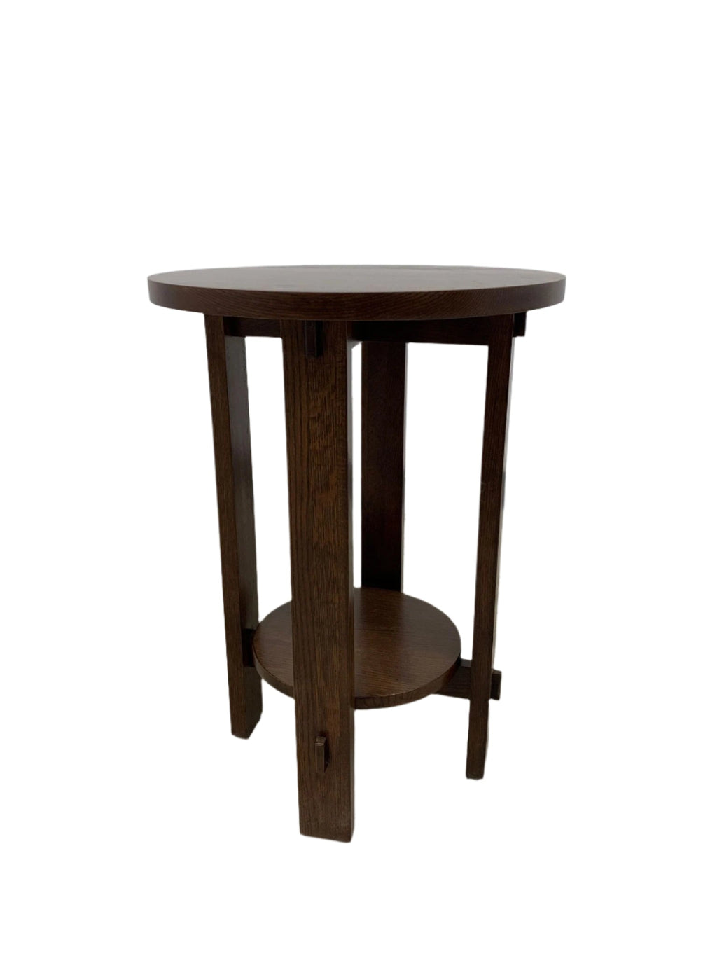 Mission Quarter Sawn White Oak Round End Table