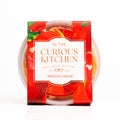 Pimento cheese spread in clear plastic tub with red label and snap lid