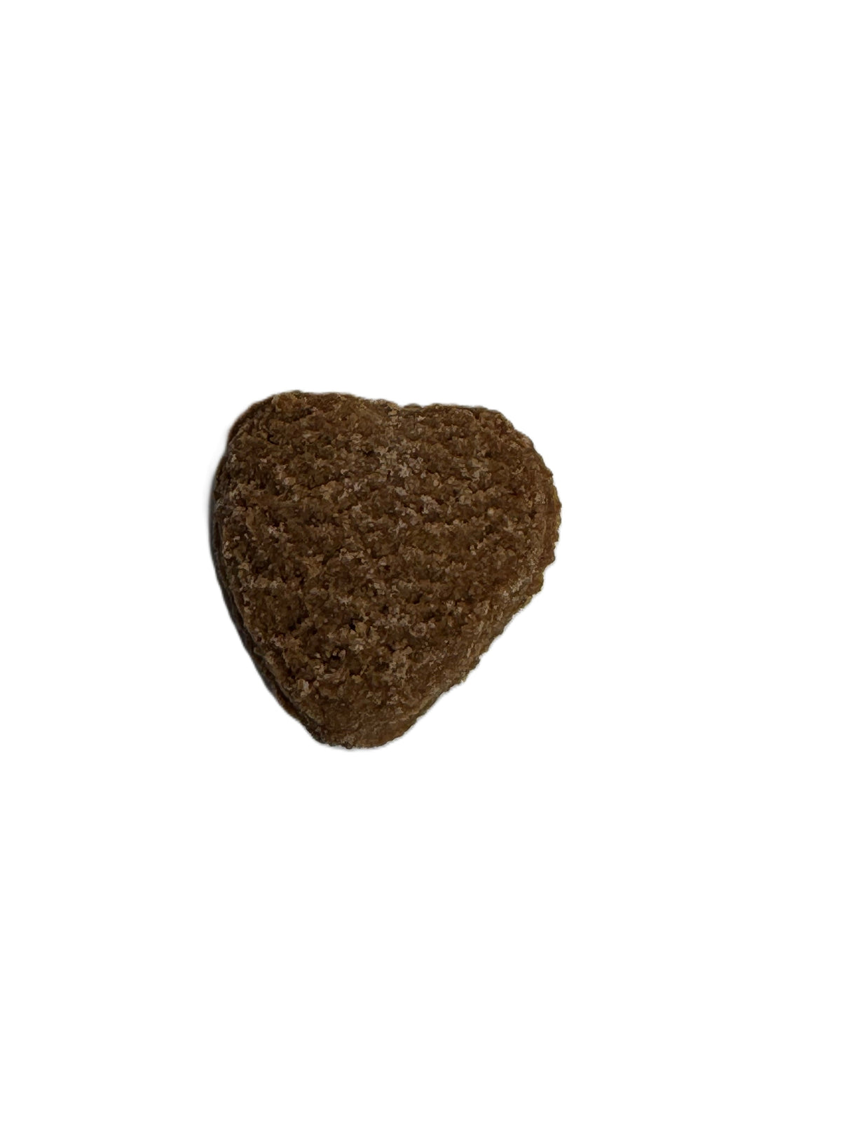 Brown heart-shaped dog treat