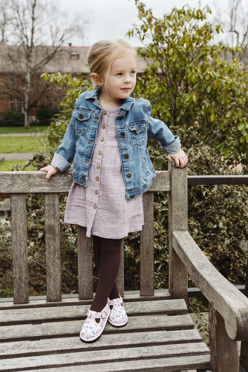 Pink floral toddler Mary Jane shoes with easy-on strap