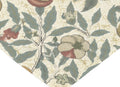 Botanical fruit bed pillow with leaf, berry, and flower pattern