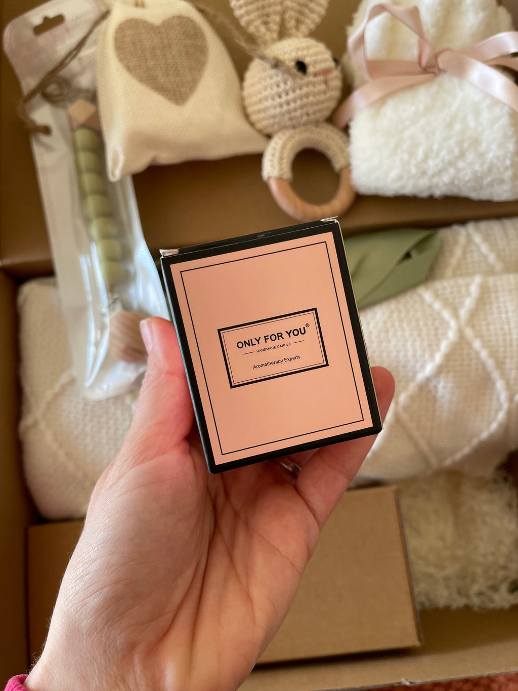 Square gift card label reading “ONLY FOR YOU” with border design