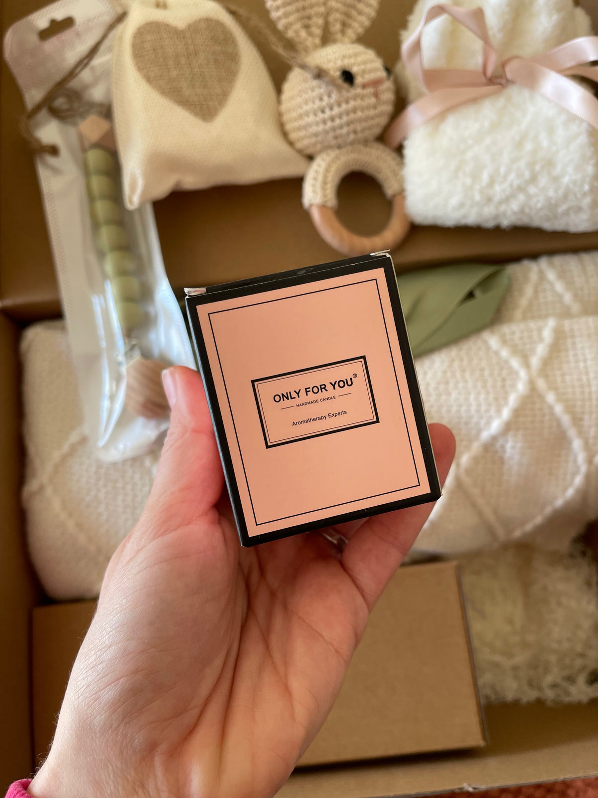 Square gift card label reading “ONLY FOR YOU” with border design