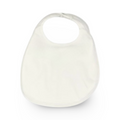 White cotton bib with round neck opening