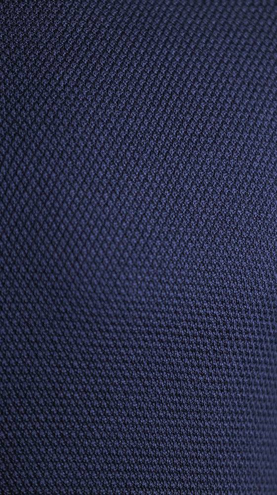 Navy textured knit fabric swatch