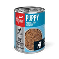Orijen Puppy wet dog food pate can with blue-and-red label, 12.8 oz