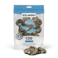 Icelandic+ cod skin roll dog treats bag with dried fish skin pieces