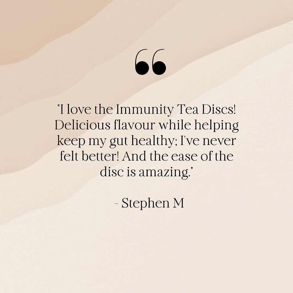 Immunity tea disc customer review quote