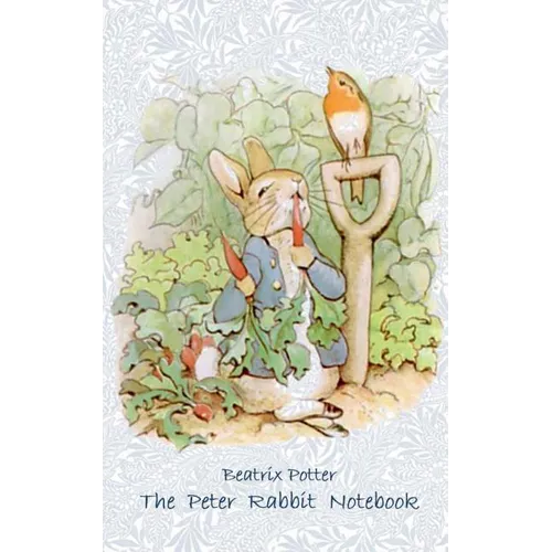 Beatrix Potter Peter Rabbit notebook with illustrated rabbit and bird on light cover