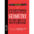 Red geometry study guide paperback notebook cover with bold title and subtitle text