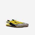 Kids' BYMANYC ballerina flats with zebra print and yellow accents, slip-on design