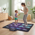 Electronic kids dance mat with colorful arrow icons and detachable controller for LED play