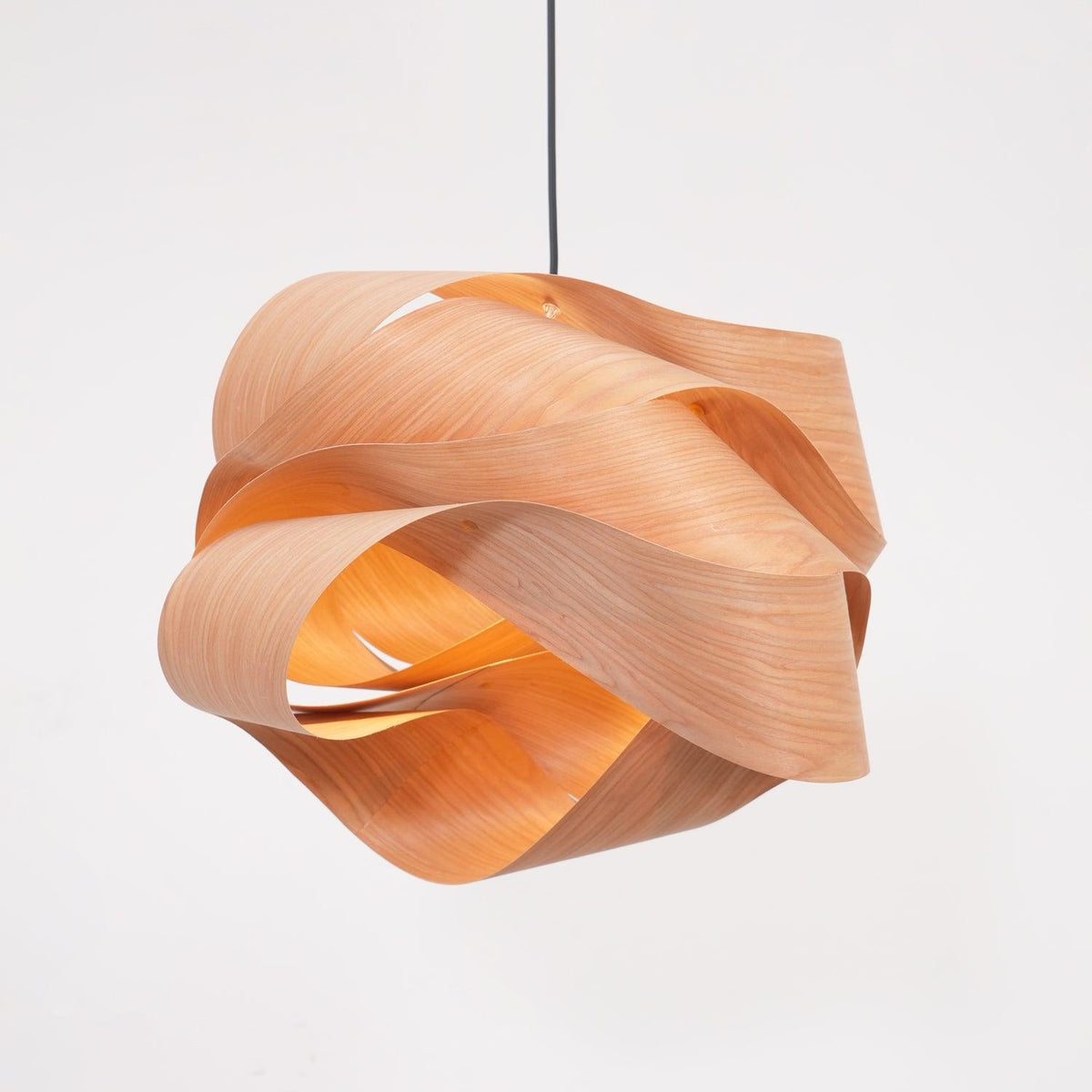 Wood Pendant Light Modern Wooden Hanging Ceiling Lamp Fixture