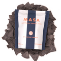 MASA traditional tortilla chips bag with dark chips scattered around