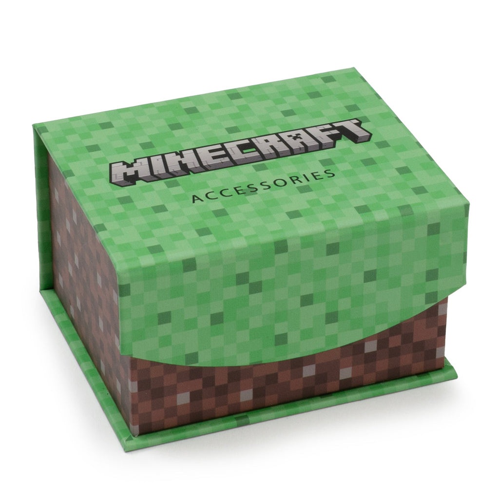 Minecraft accessories gift box with green pixel pattern and 'ACCESSORIES' text