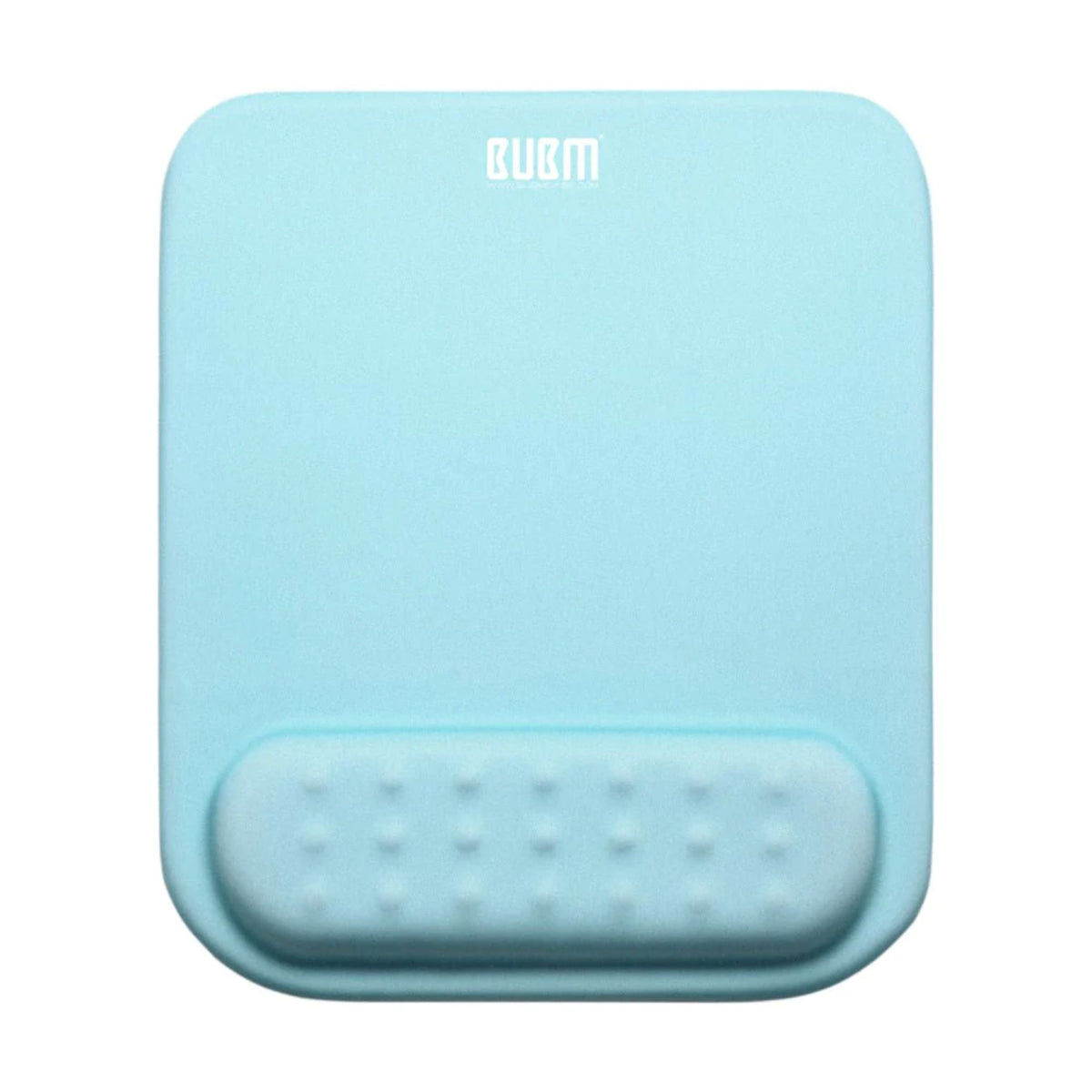 BUBM sky blue cloud-style mouse pad with wrist rest, cushioned dotted insert