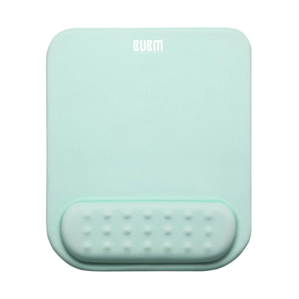 BUBM mint green cloud-style mouse pad with wrist rest, cushioned dotted insert