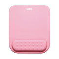 BUBM blush pink cloud-style mouse pad with wrist rest, cushioned dotted insert