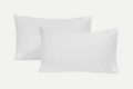 Organic sateen pillowcases, pure white, two rectangular shams
