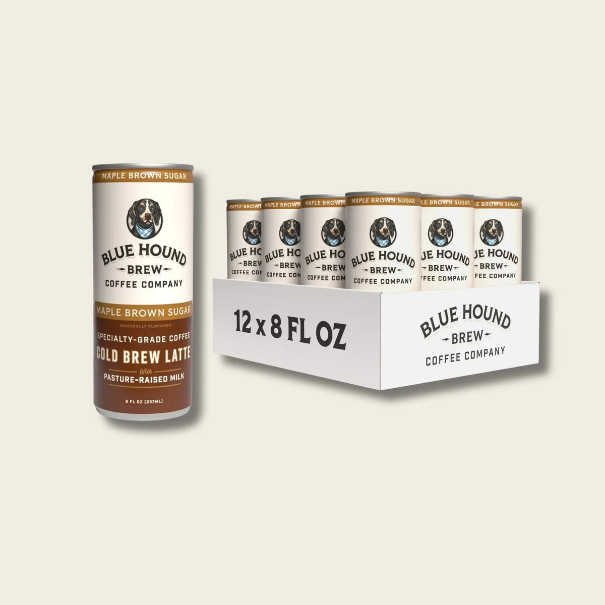 Maple brown sugar latte coffee 12-pack carton with can