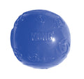 Blue rubber chew ball with KONG embossed and textured grip bumps