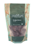 Organic Medjool dates pouch, front view with dark date filling