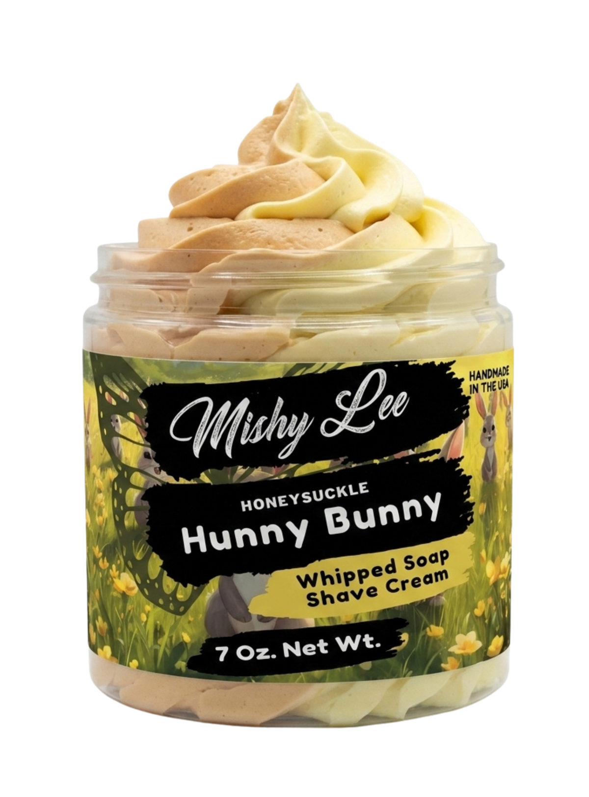 Hunny Bunny whipped soap and shave cream jar with piped top