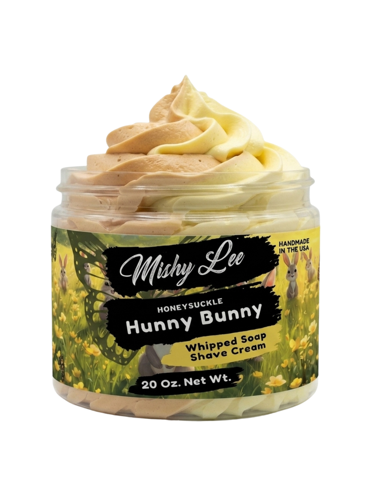 Hunny Bunny whipped soap and shave cream jar, 20 oz net wt