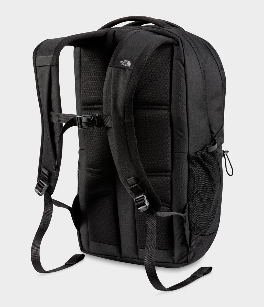 Jester laptop backpack, black back panel with padded straps and grab handle