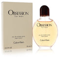 Men's eau de toilette spray bottle with clear cap and Obsession box, Calvin Klein
