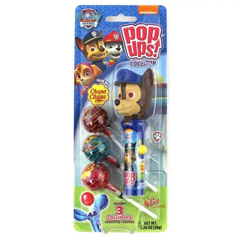 PAW Patrol Pop Ups! lollipop set: 3 pop-up sticks, Chase, Chupa Chups