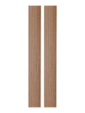 2-pack flexible fluted wall panels in oiled oak, vertical slat design