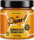 Pumpkin spice creamed honey jar, spreadable label, 0.8 oz (250 g)
