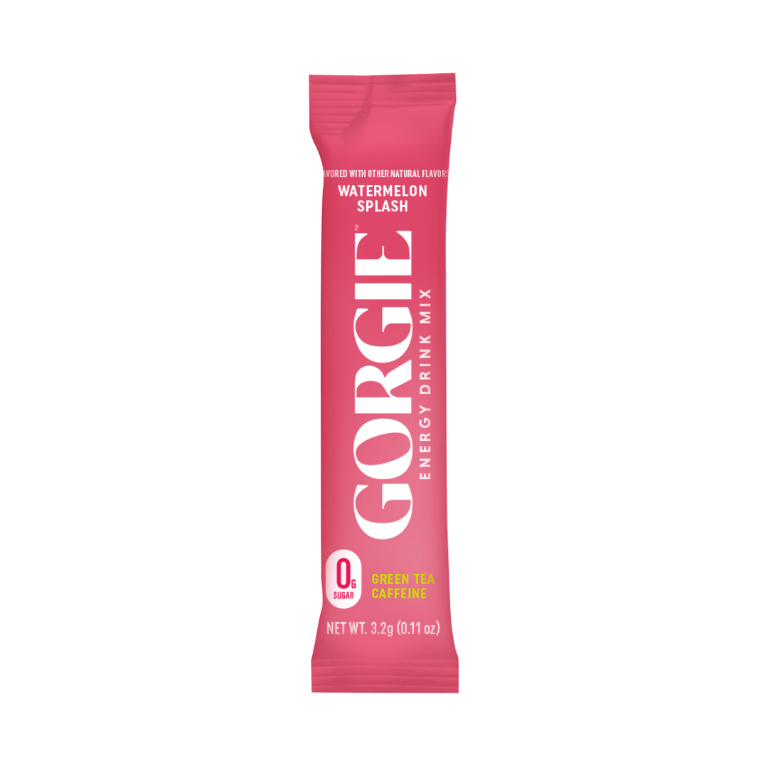 GORGIE energy drink mix packet, Watermelon Splash flavor, 1 single serve