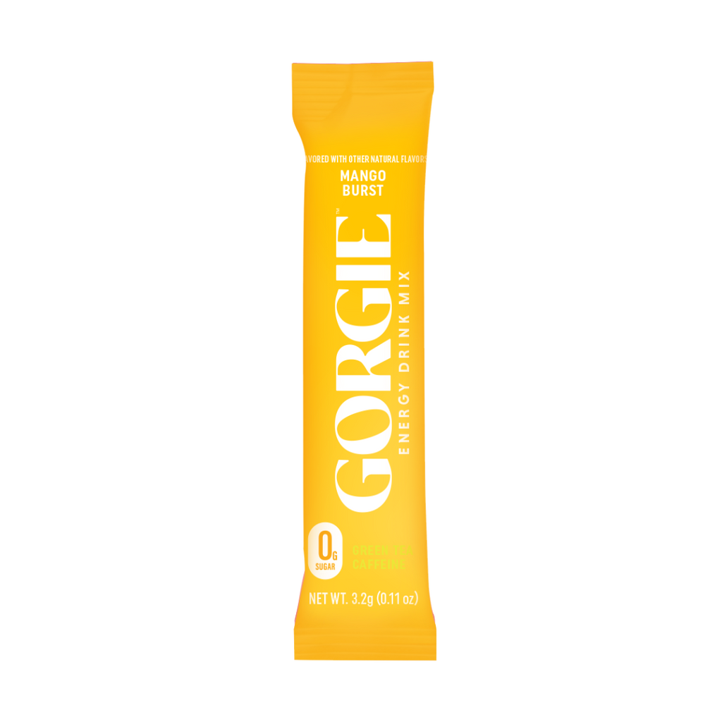 GORGIE energy drink mix packet, Mango Burst flavor, 1 single serve