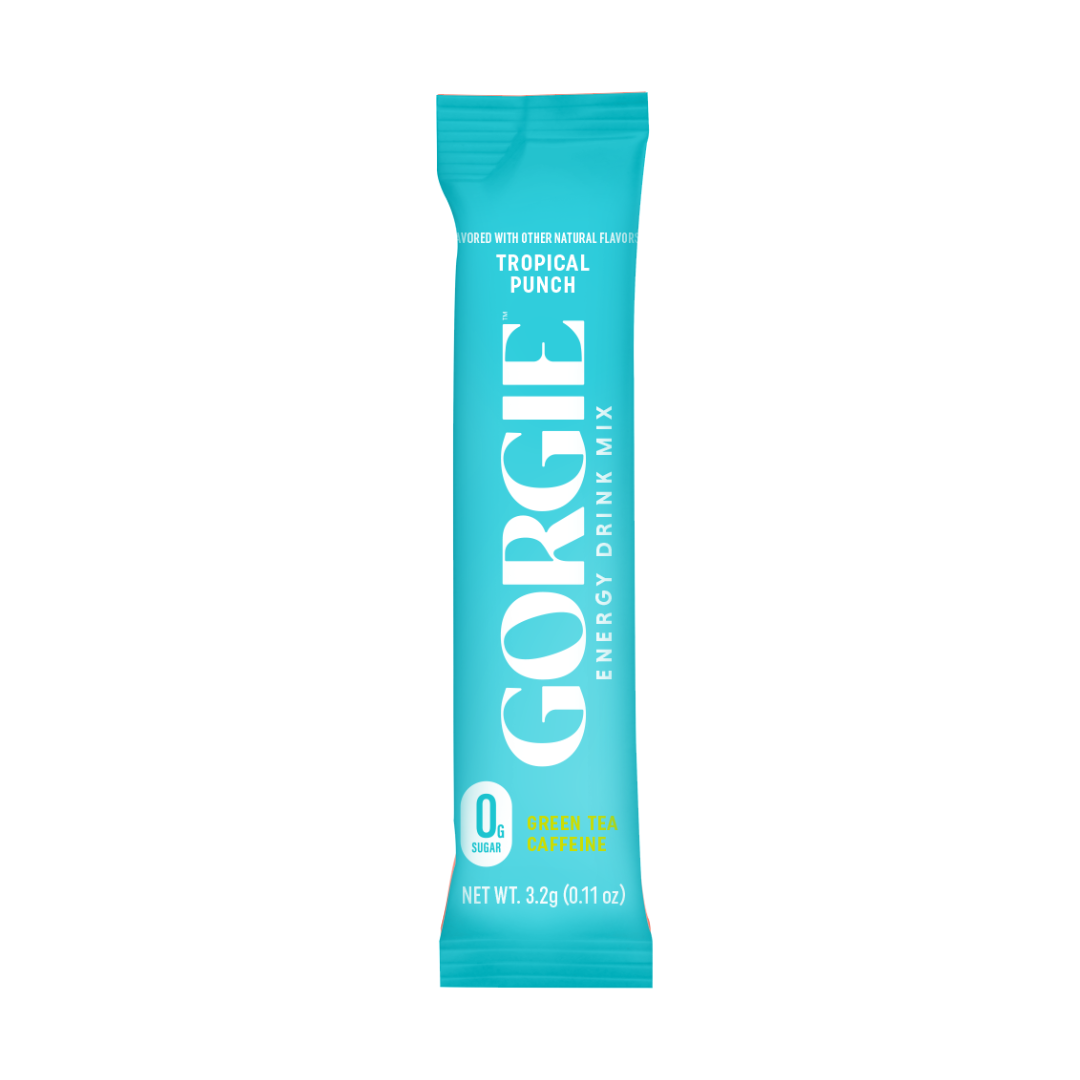 GORGIE energy drink mix packet, Tropical Punch flavor, 1 single serve