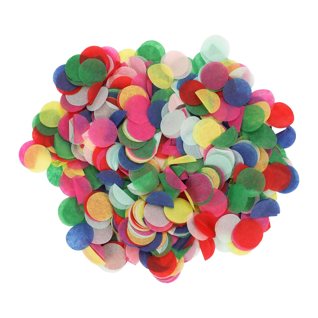 Multicolor round paper confetti pieces for birthday party crackers