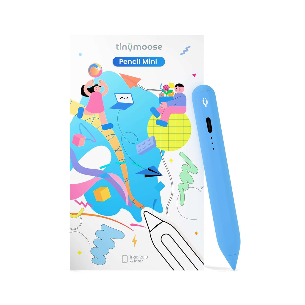 Blue Pencil Mini stylus pen for kids in retail packaging