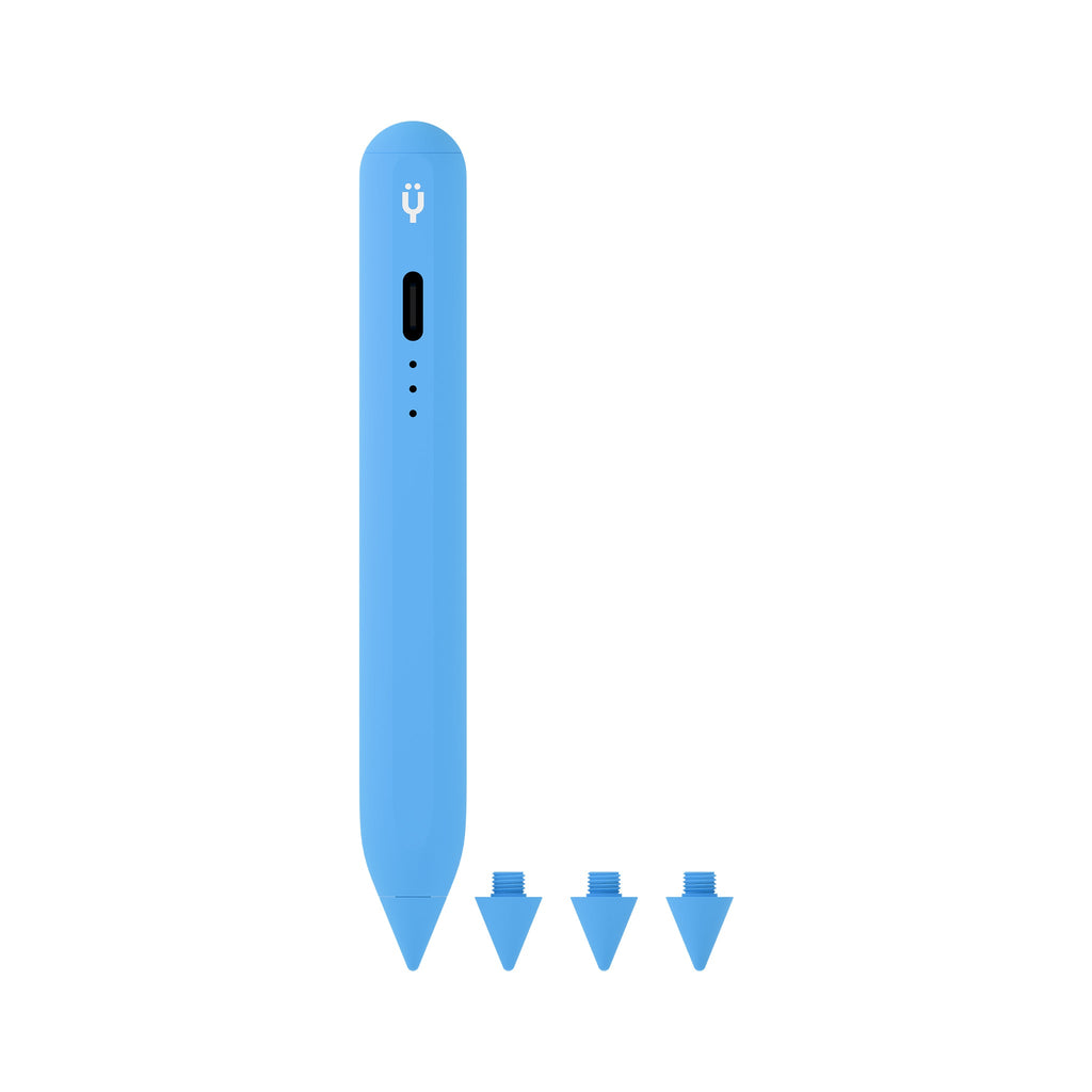 Blue Pencil Mini stylus with three charging tips